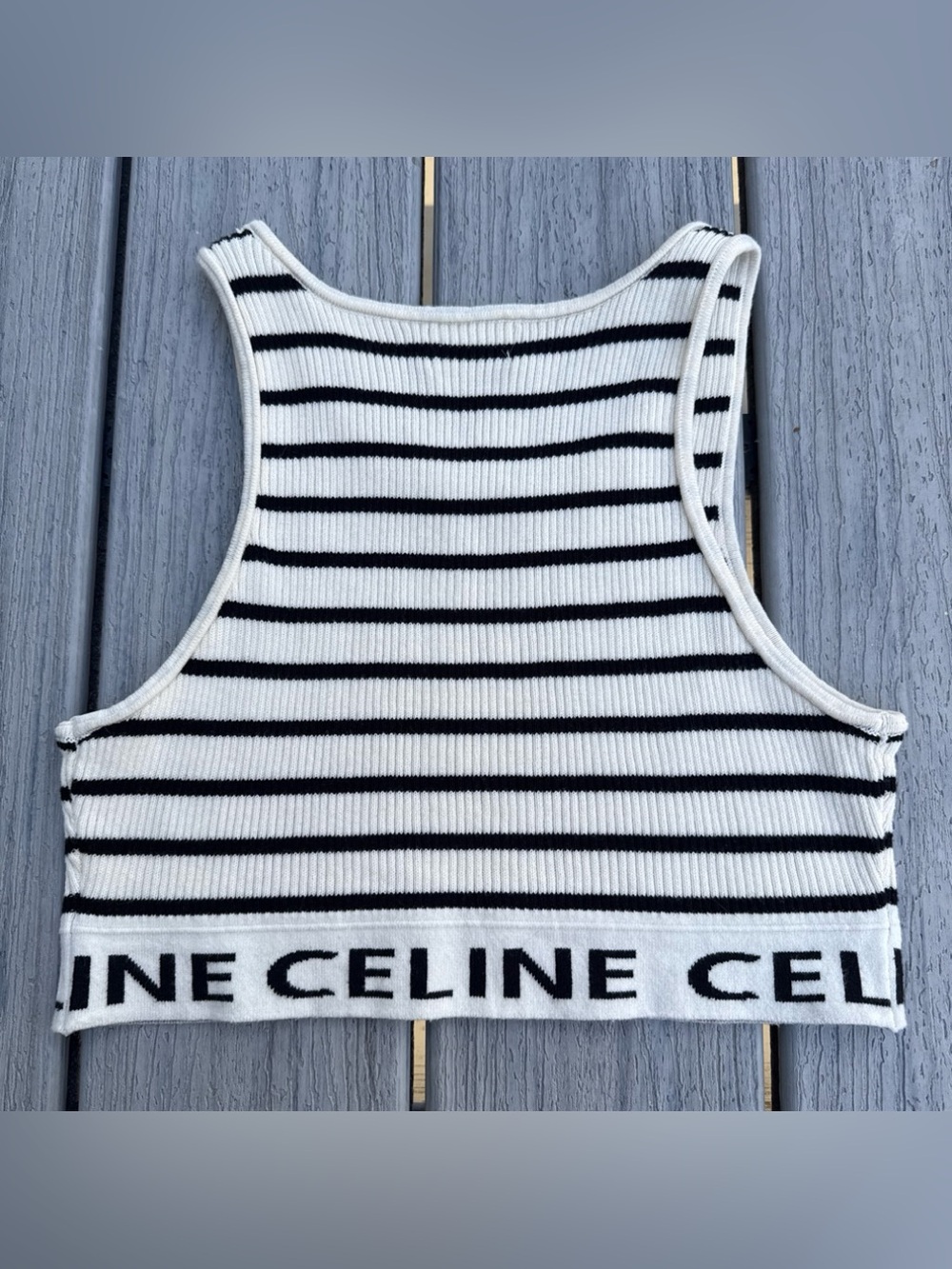 Design Inspired Black & White Logo Ribbed Knit Tank XS - Picture 4 of 6